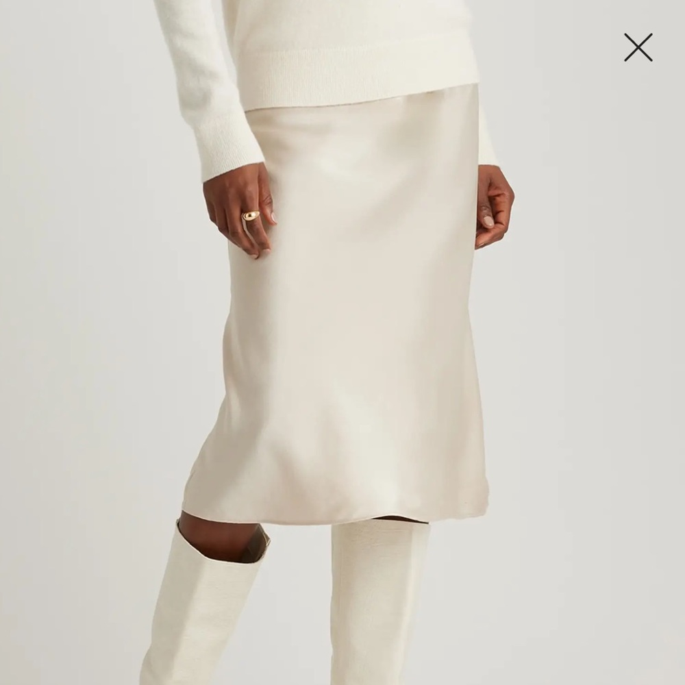 NWOT Quince Silk Skirt